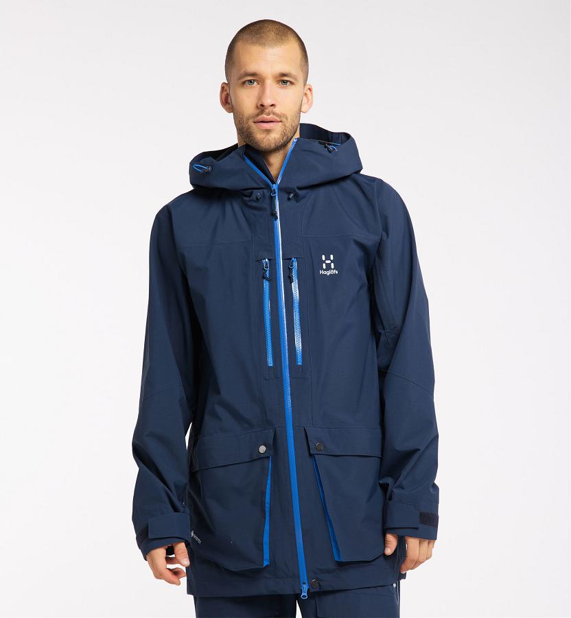 Haglöfs Mens Elation GTX Parka Dark Blue New Zealand 32987DCXG